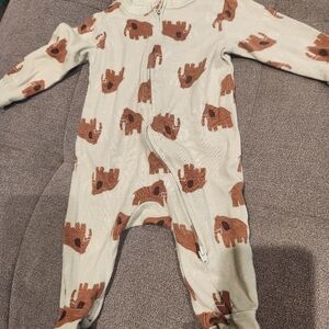 Old Navy Brown and Cream Kids Footie